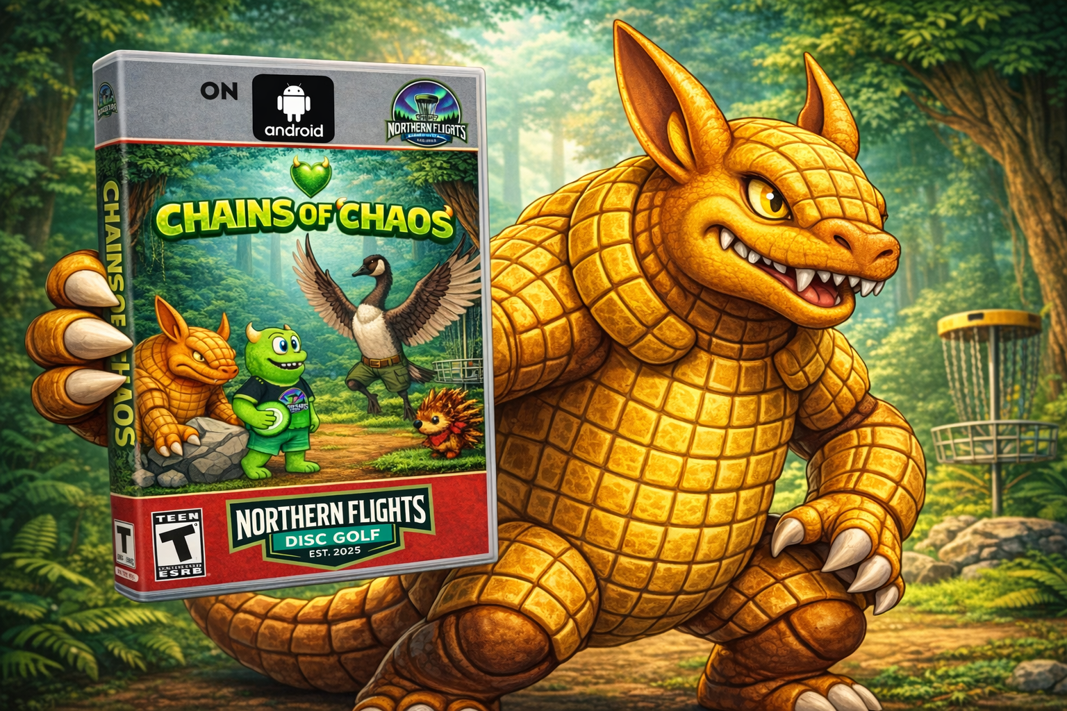 Character holding Chains of Chaos game box